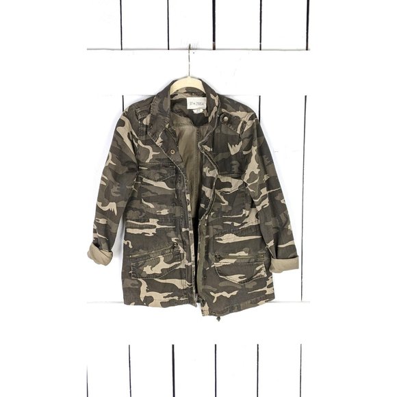 Sky and Sparrow green Camo camouflage military style cotton jacket - Picture 3 of 7